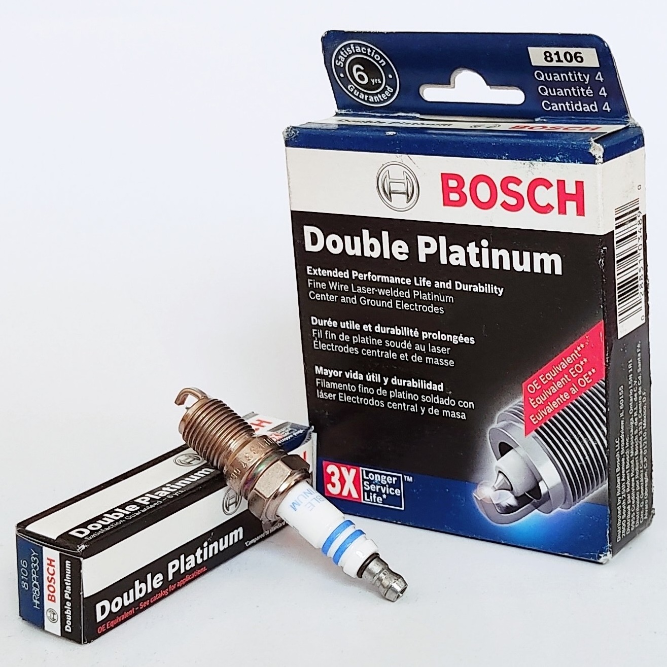 ﺷﻤﻊ ﻣﻮﺗﻮر ﺑﻮش دﺑﻞ ﭘﻼﺗﻴﻦ ﻛﺪ ٨١٠٦ (Bosch 0242235664)